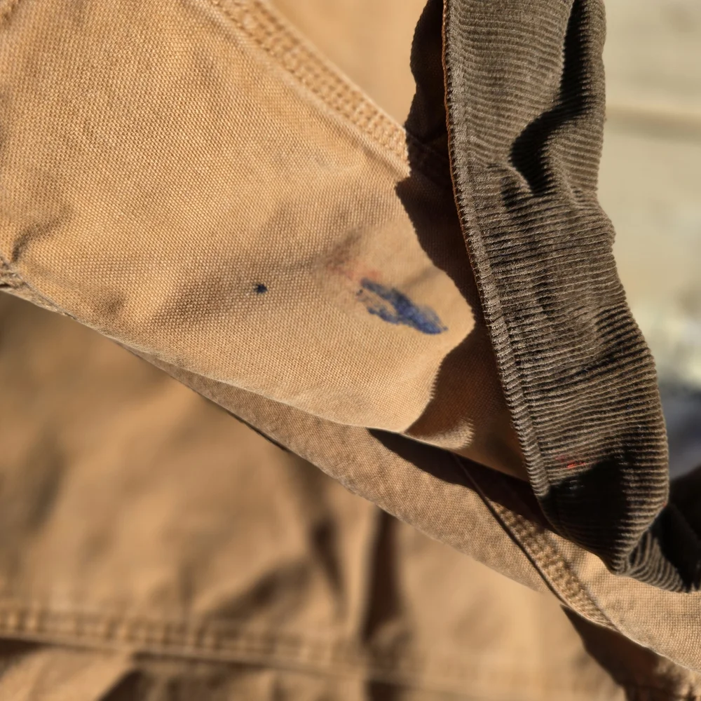 Woolrich Jacket Mens Size XL Trucker Brown Canvas Sherpa lined Corduroy Collar - Picture 10 of 11